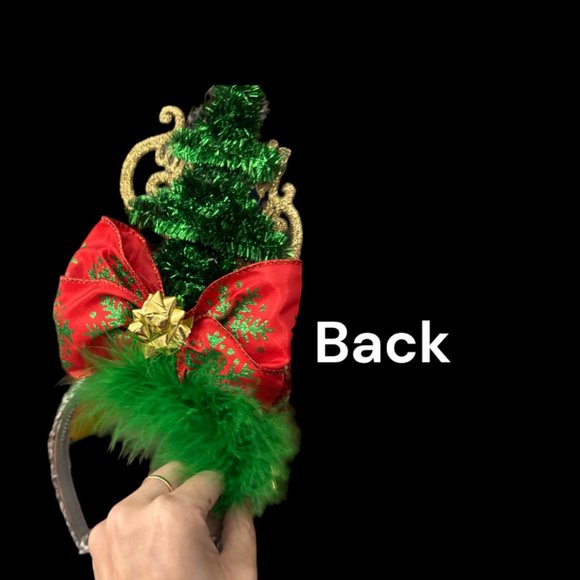 Christmas Headband, Holiday Party Headpiece, Ugly Sweater Party Hair Accessory - Picture 4 of 16